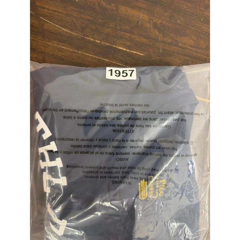 Polo Ralph Lauren Mens XL Navy Long Sleeve Athl Div 67 Winged Foot Graphic tee
